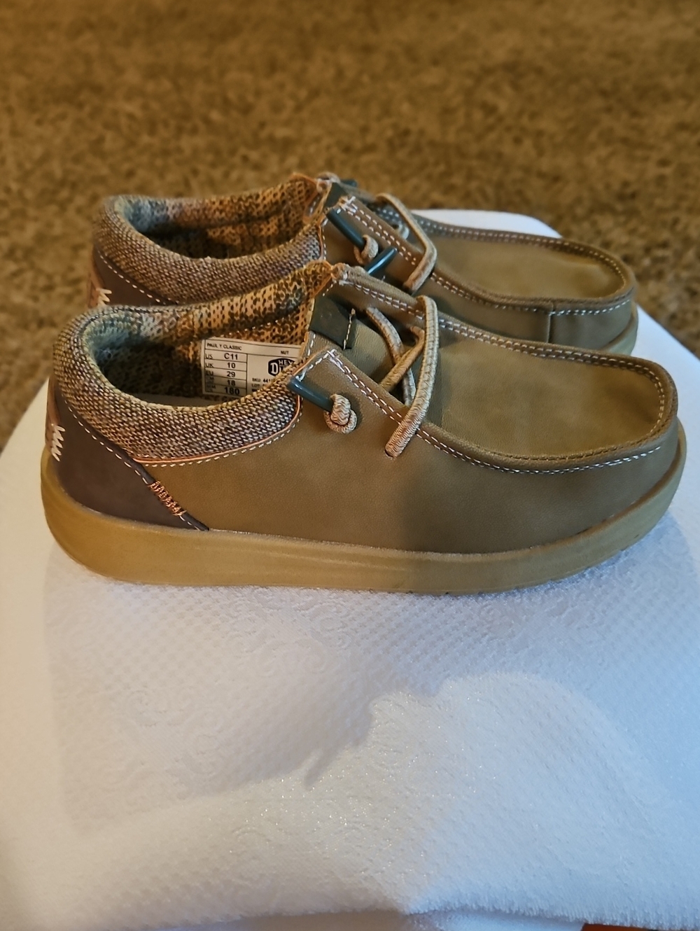 HeyDude Paul Toddle Shoes Sz C11 Like New